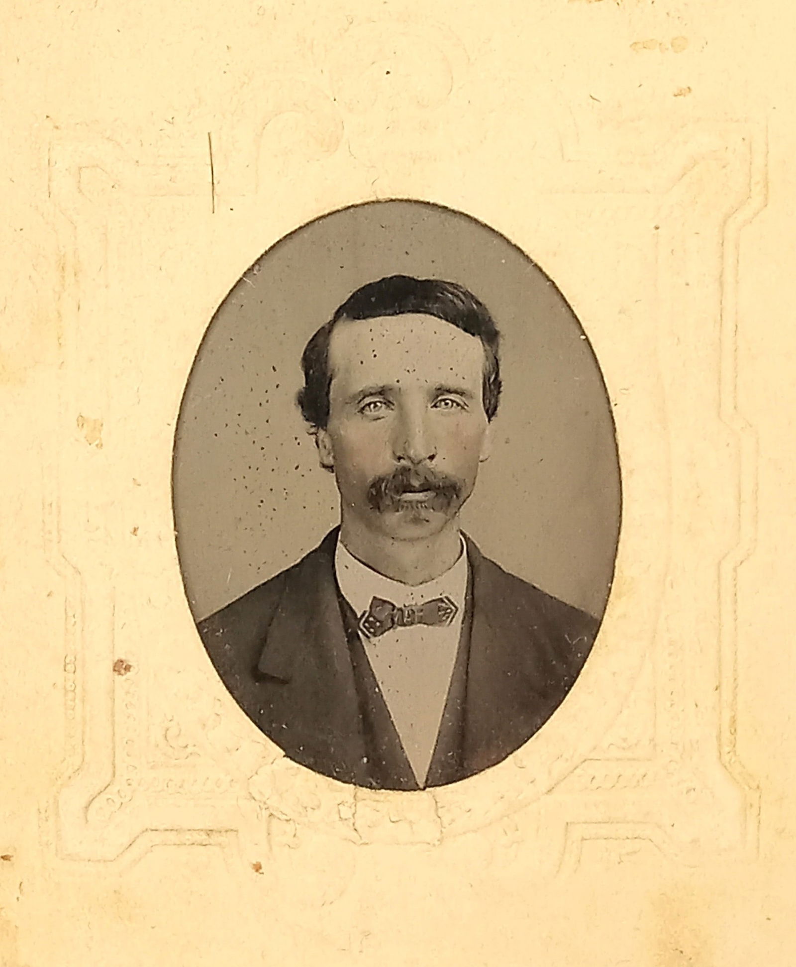 Tintype Photo Man Embossed Border (1 of 3)