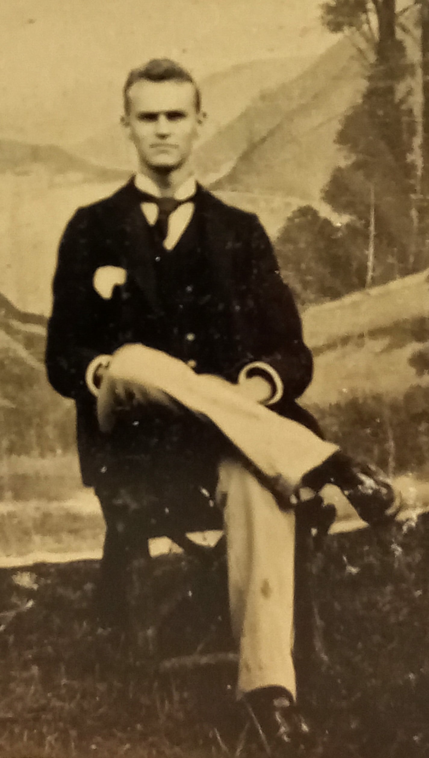 Tintype Photo Man Leg Crossed (1 of 3)