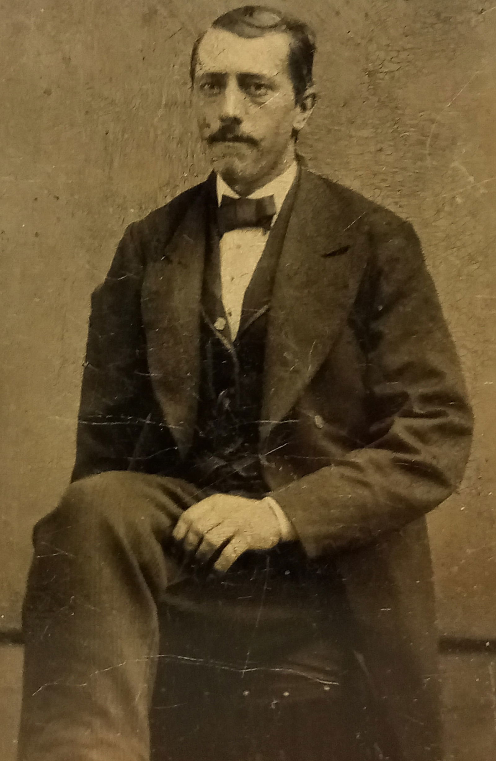 Tintype Photo Man Bowtie (1 of 3)