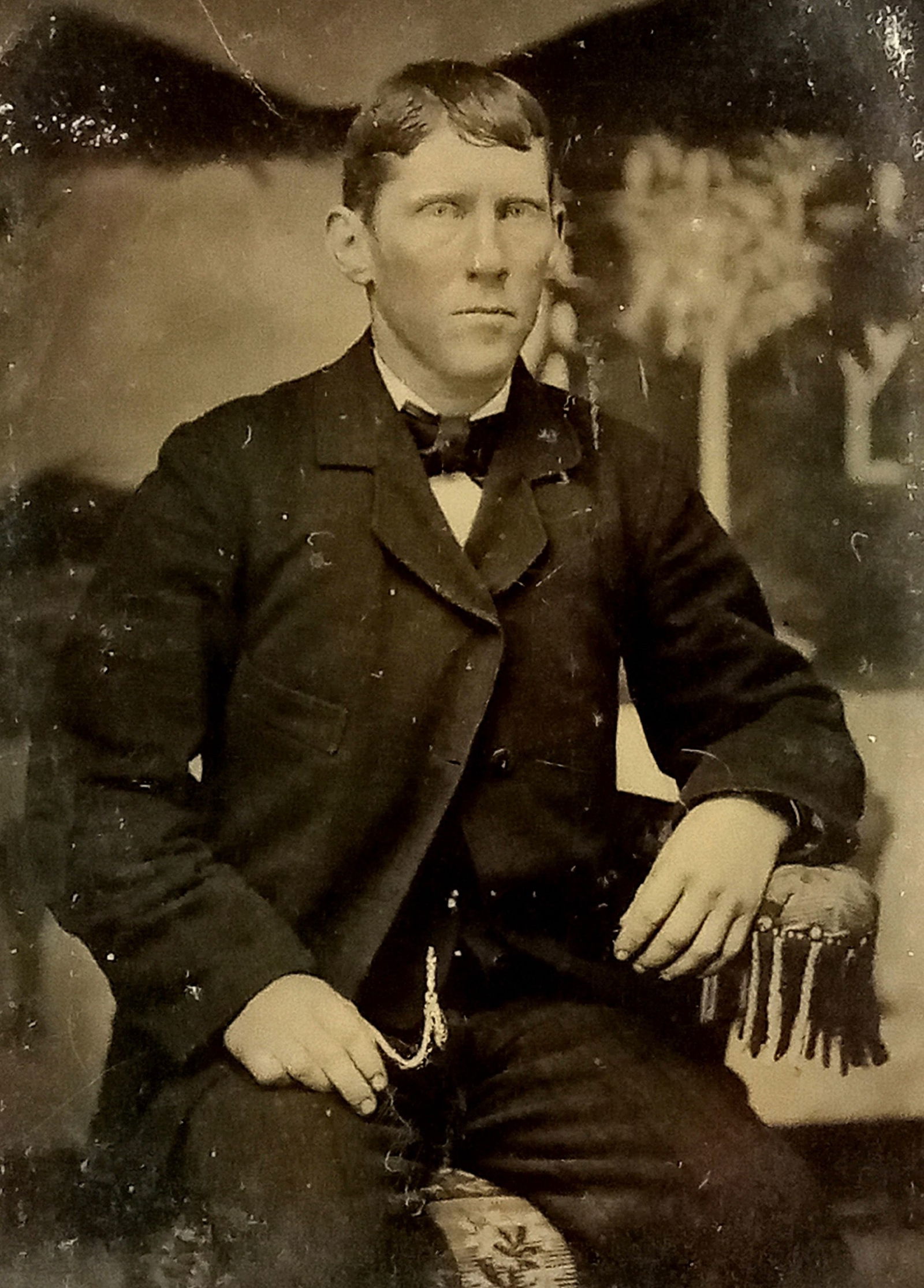 Tintype Photo Man with Fob (1 of 3)