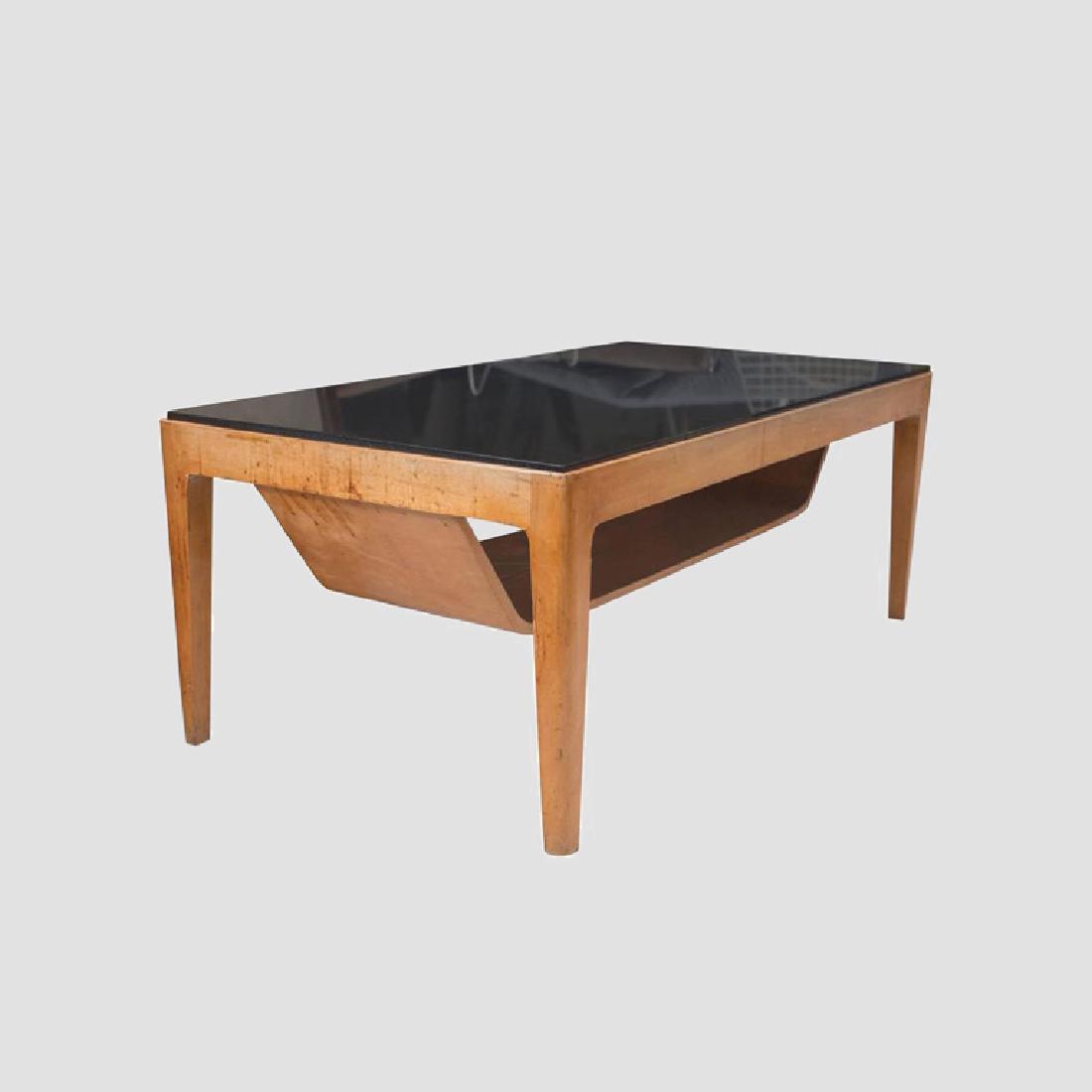 1950 S Italian Coffee Table With Nero Andes Top