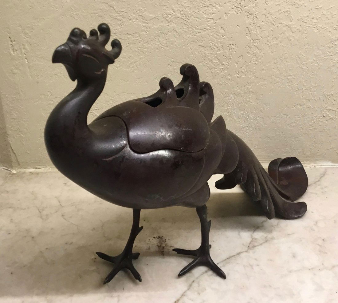 Bronze Censer in Shape of Phoenix, Japan, Meiji Period (1 of 3)