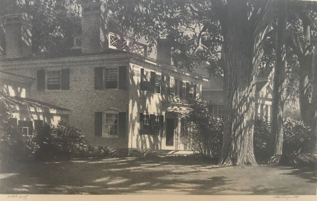 Stow Wengenroth Lithograph, Sunlight, Wiscasset, Maine, (1 of 1)