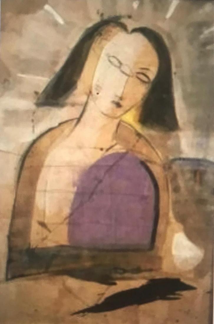 Pigmentation on Cork, The Idol, by Jamali, c. 1988: Pigmentation on Cork, The Idol, by Jamali, c. 1988 Jamali, a Pakistani-born American artist, created the term Mystical Expressionism to identify his fusion of contemporary consciousness and art's anci