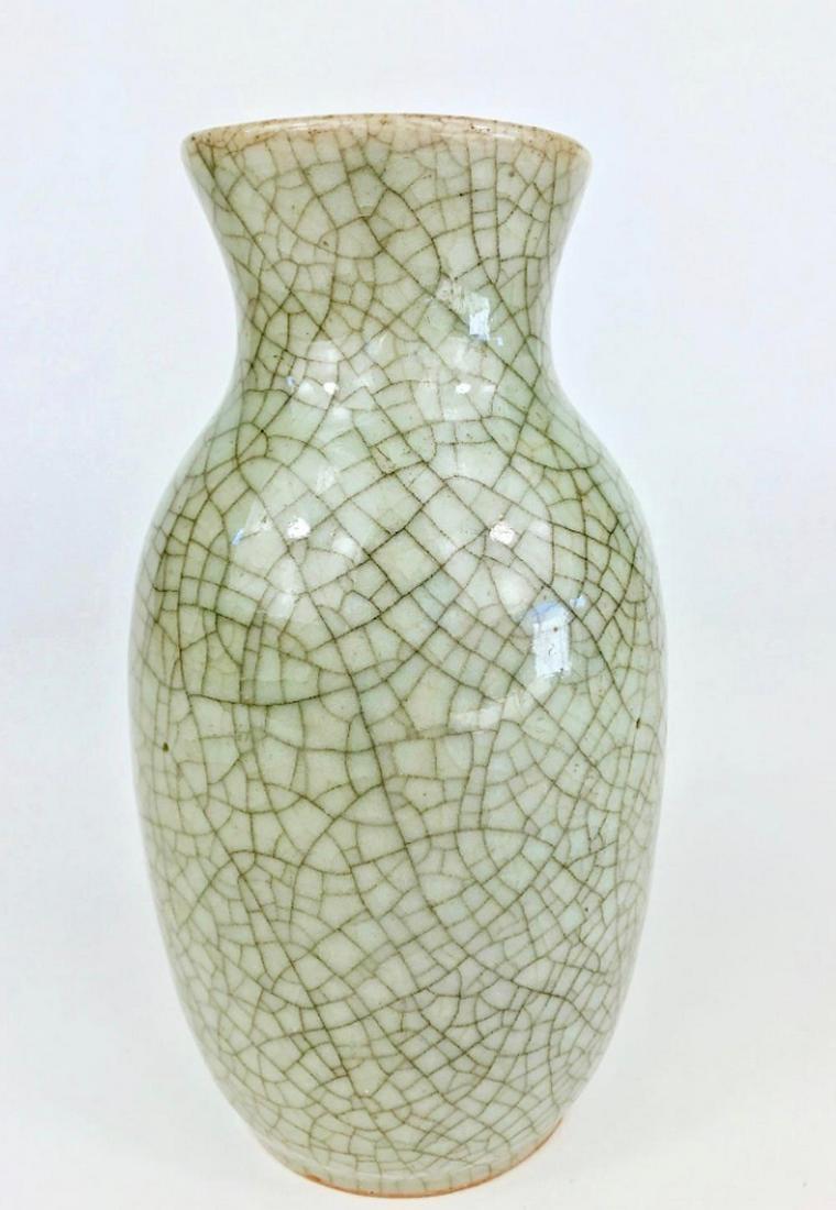 Chinese Celadon Guan Vase, Ming/Qing Dynasty (1 of 3)