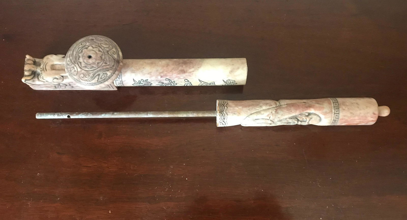 Soapstone Opium Pipe, Early 20th Century (1 of 7)