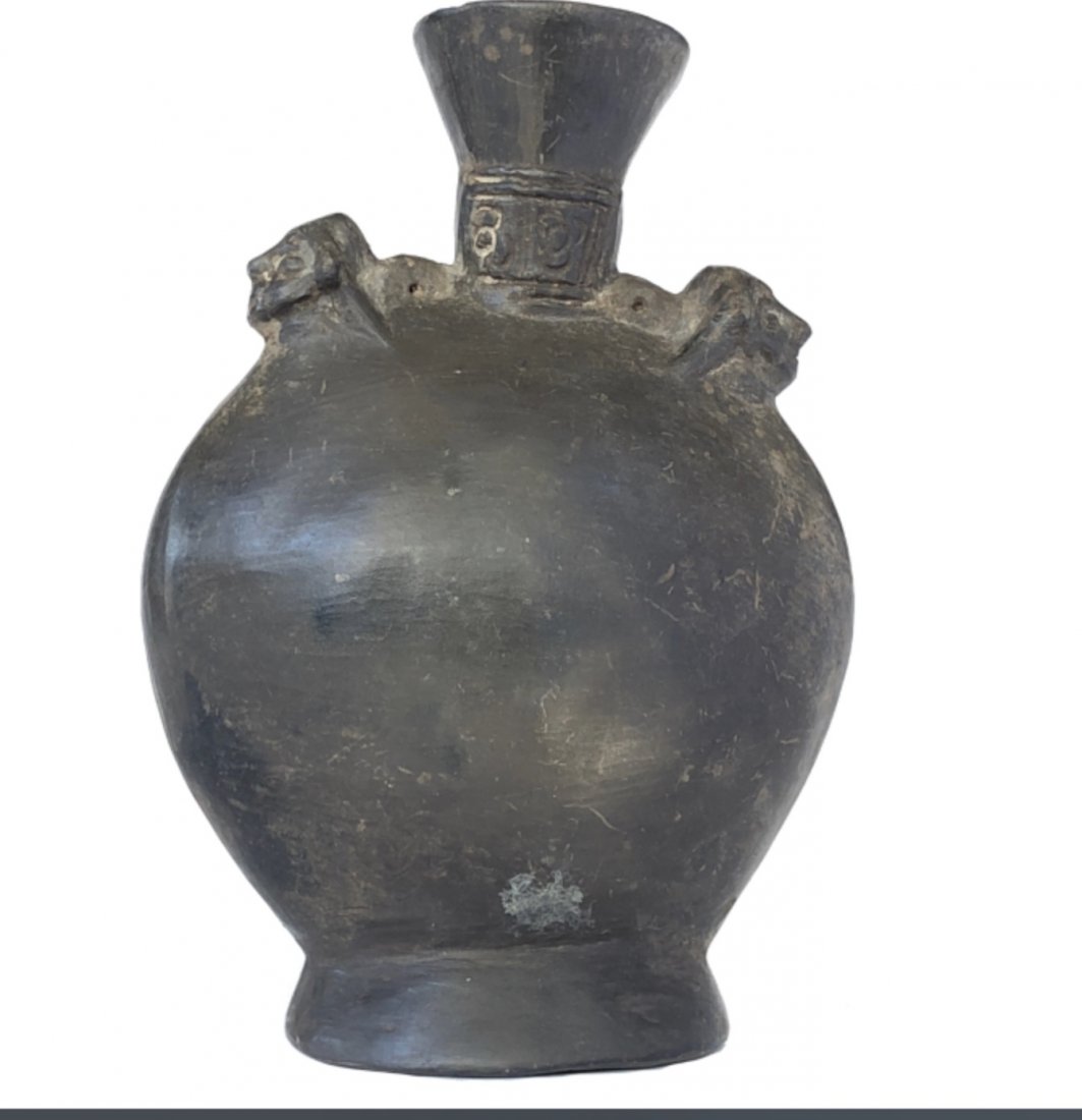 Chimu Black Pottery Vase (1 of 3)