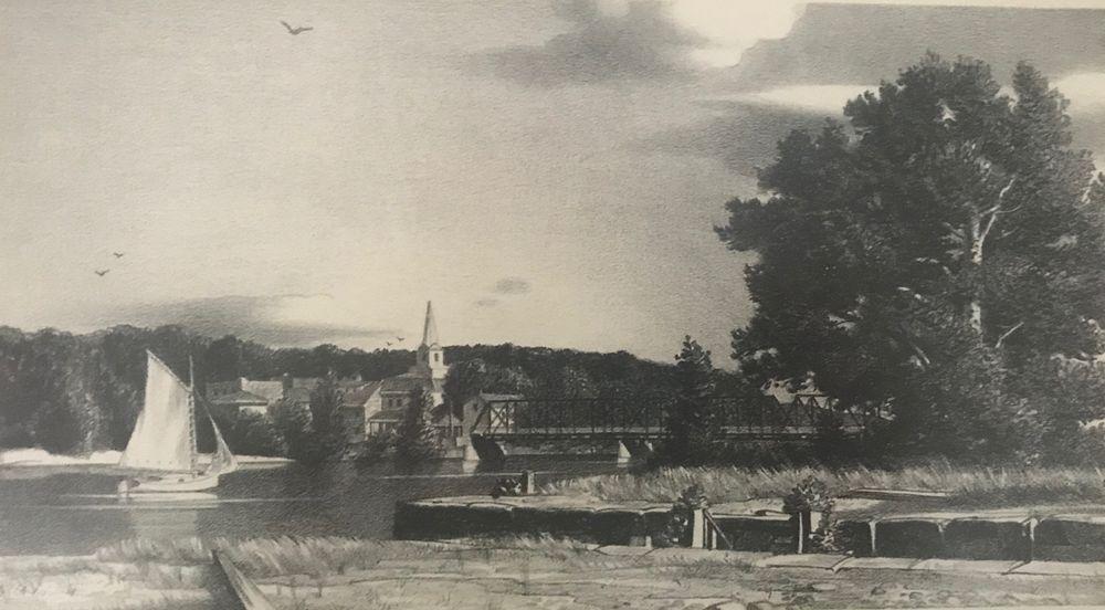 Stow Wengenroth Lithograph, River Scene, 1943 (1 of 1)