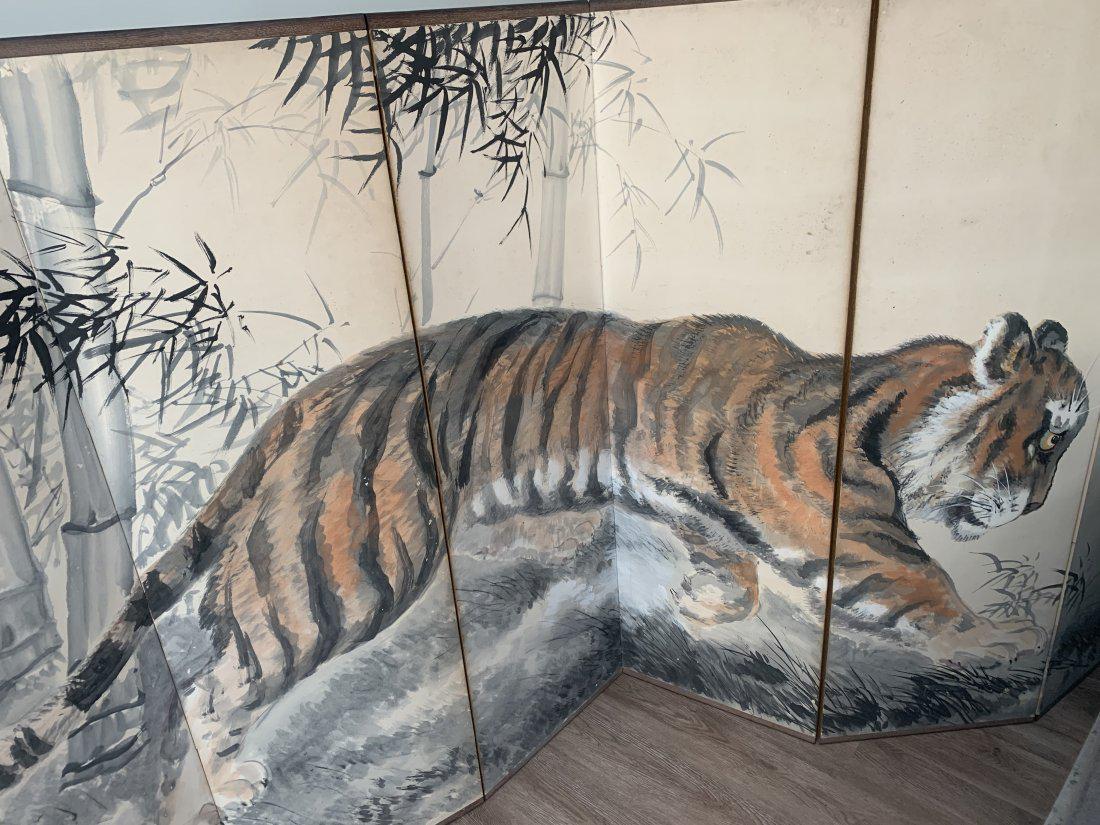 6-Panel Tiger Byubo, 19/20th Century (1 of 4)