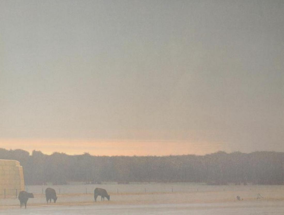 Russell Chatham,  Lithograph Winter Dawn at South Platte (1 of 1)