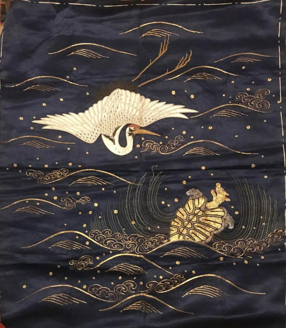 Crane and Minogame Fukusa, Edo Period (1 of 3)