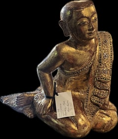 Gilded and Lacquered Burmese Monk