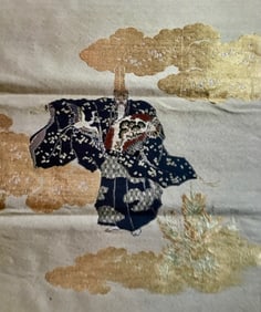 Embroidered Okina Dancer Fukusa, Edo Period
