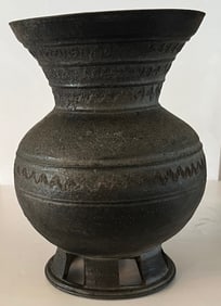 Korean Incised Jar,, Silla Dynnasty 5th - 10th Century