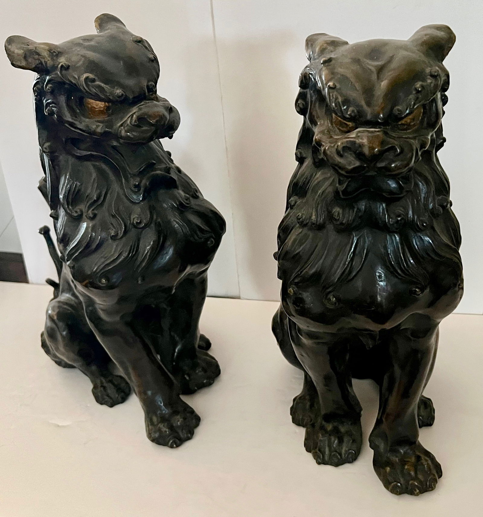 Temple Lions, Bronze, Japan, 18/19th Century (1 of 6)