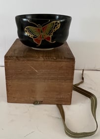 Stoneware Teabowl (Chawan), signed Ninsei