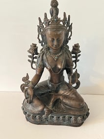 Tibetan Jeweled Bronze Tara