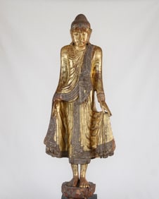 Life-Sized Standing Mandalay Buddha, c. 1850