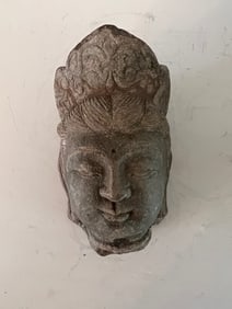 Sandstone Bodhisattva Head, Tang Style