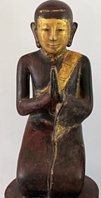 Pair Lacquered Monks, Ava Period, Burma