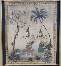 Thai Narrative Painting from The Epic Ramekin, 19th Century