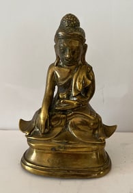 Small Bronze Mandalay Seated Buddha