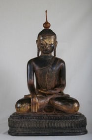 Life-sized Buddha, Dry Lacquer, Burma, 18th Century