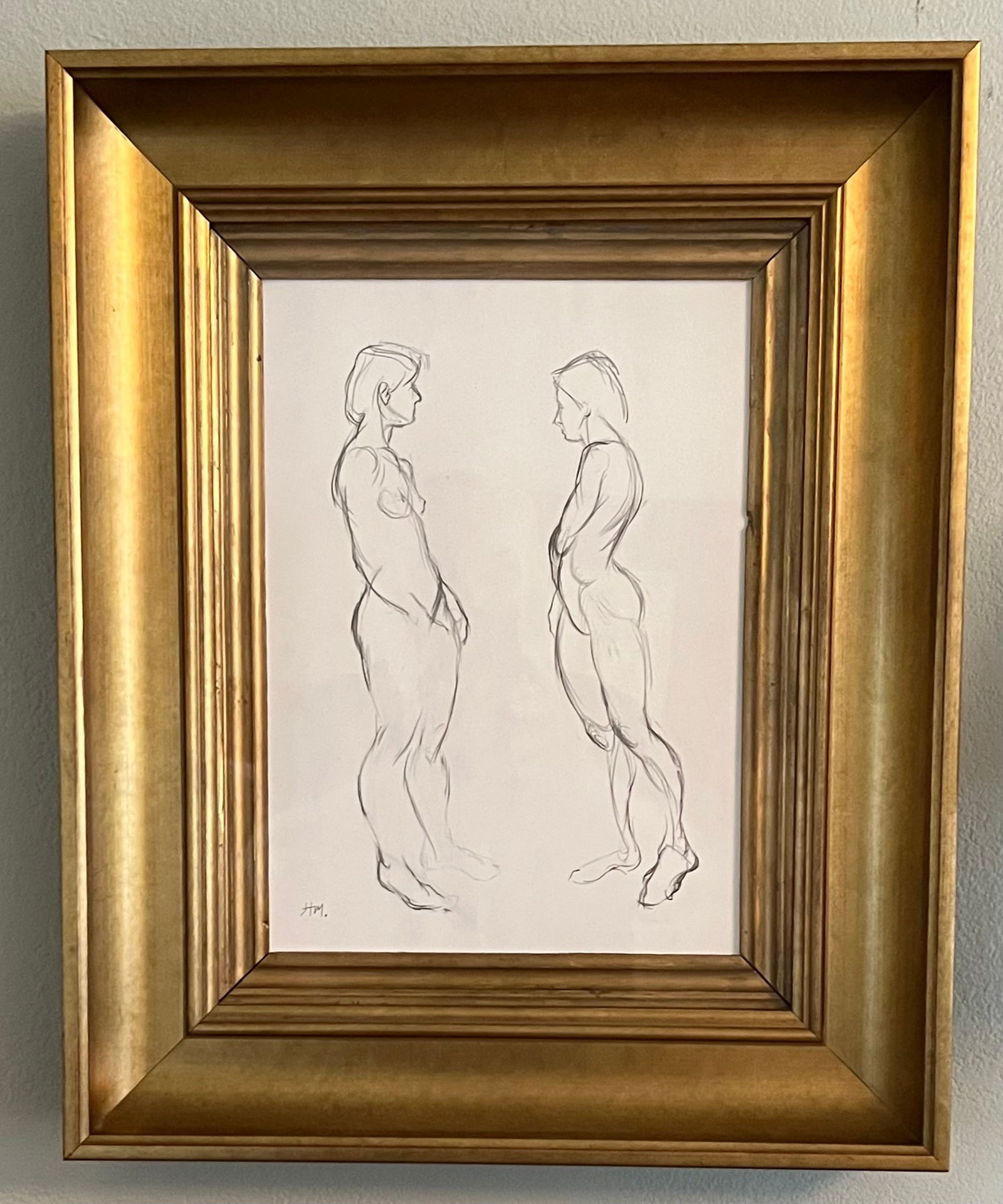 Graphite Study, Two Nudes, attributed to Henri Matisse (1 of 2)