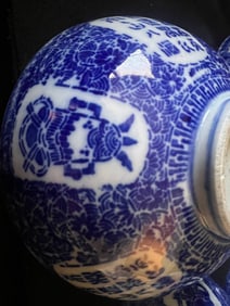 4 Blue and White Transferware Bowls