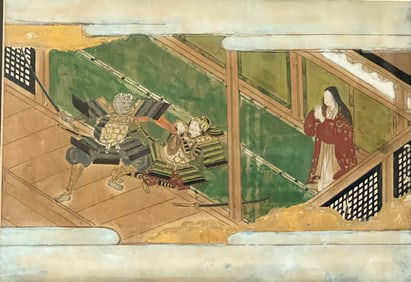 17/18th Century Tosa School Tale of Genji Painting