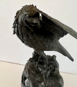 Meiji Period Iron Hawk