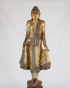 Life-Sized Standing Mandalay Buddha, c. 1850