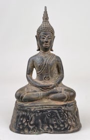Vintage Bronze Thai Buddha