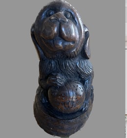 Antique, Whimsical Carved Bamboo Dog, Japan