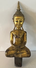 Exceptional Lao Gilded Buddha, 17/19th Century