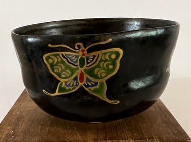 Stoneware Teabowl (Chawan), signed Ninsei