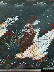 Antique Mughal Manuscript Painting