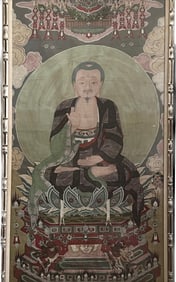Large Korean Scroll of Shakyamuni, 17-19th Century