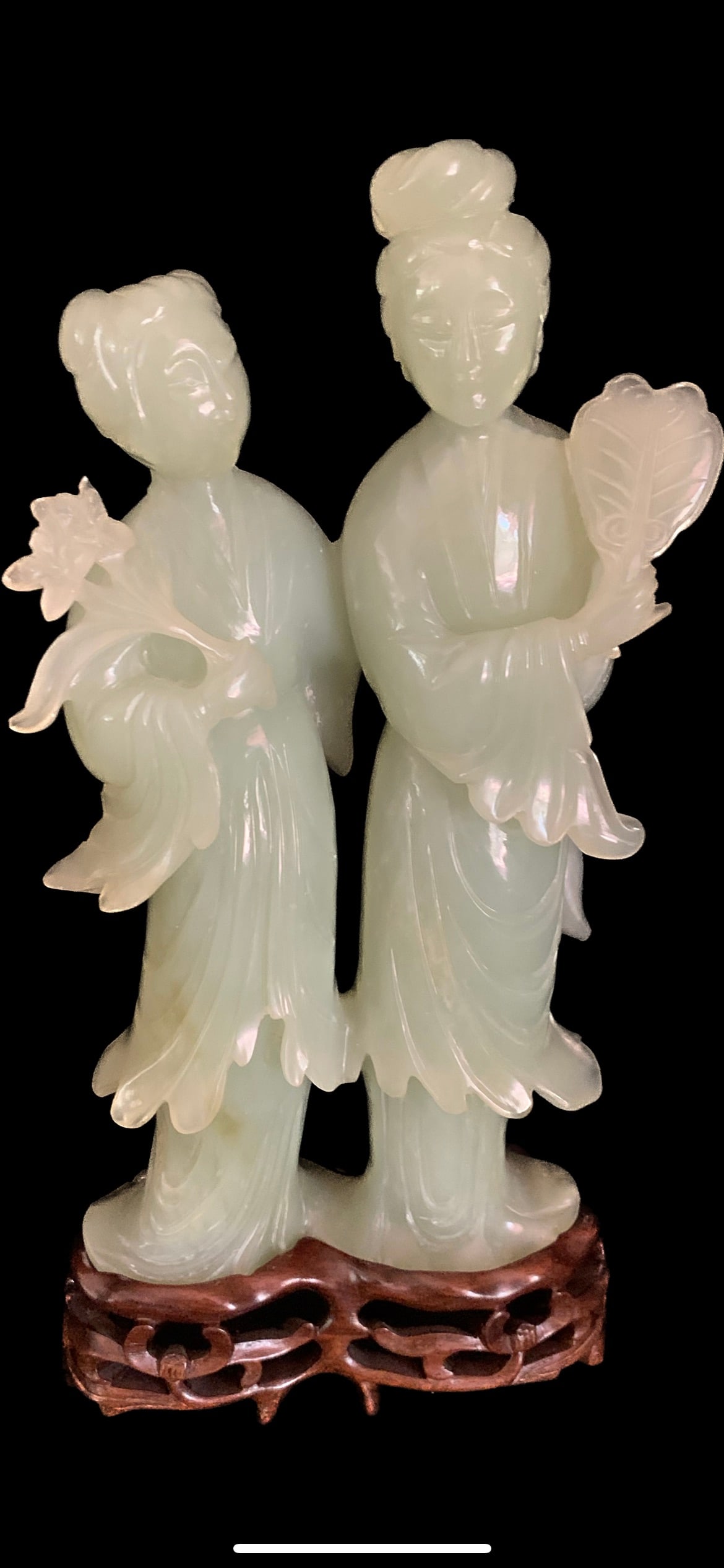 Hardstone Figural Group of Two Beauties (1 of 4)