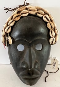 Dan Mask with Cowry Shell Headress, Early 20th Century,