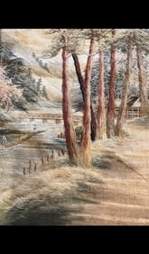 Embroidered Japanese Landscape Picture