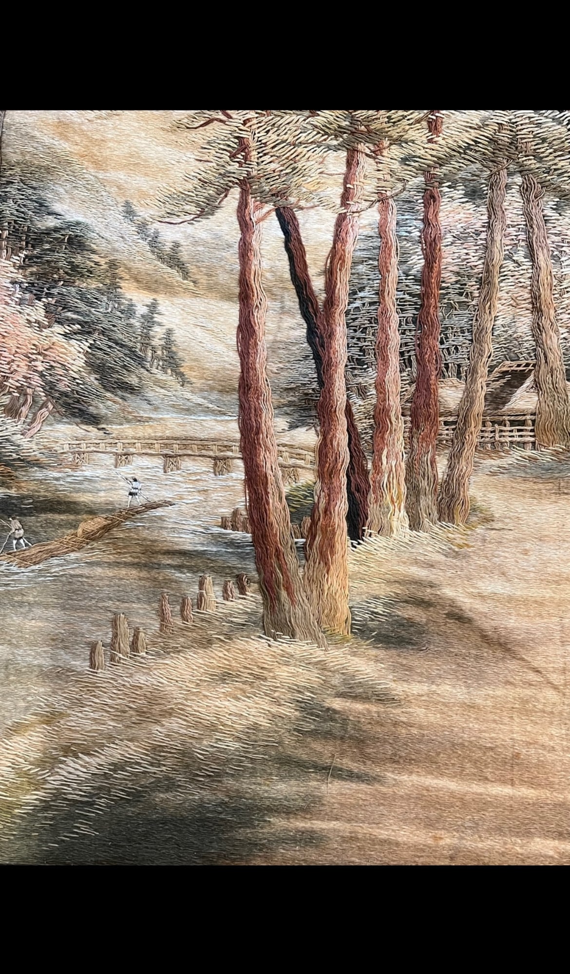 Embroidered Japanese Landscape Picture (1 of 7)