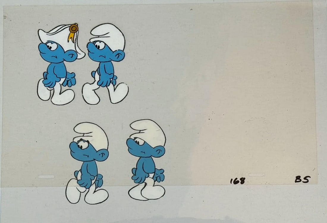 Original Smurfs Production Cel Setup (1 of 2)