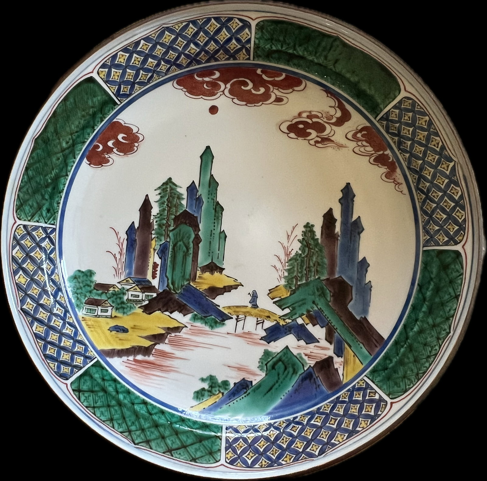 Large Kutani Yoshidaya Kiln Charger (1 of 5)