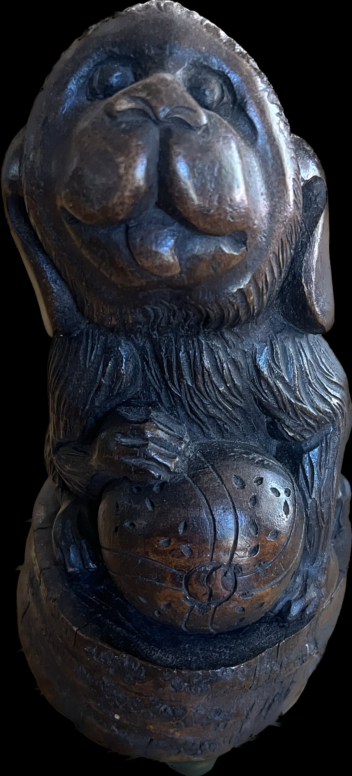 Antique, Whimsical Carved Bamboo Dog, Japan (1 of 1)