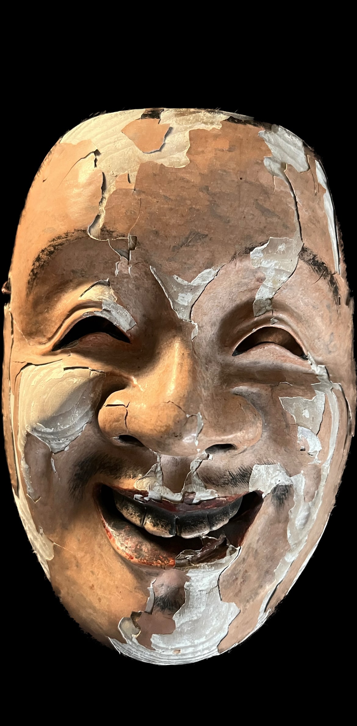 Kagura Mask of Ebisu, 18/19th Century: Kagura Mask of Ebisu, 18/19th century.Per Stephen Marvin, this mask represents one of the gods of good fortune, which appears in both Kagura and KyÅ