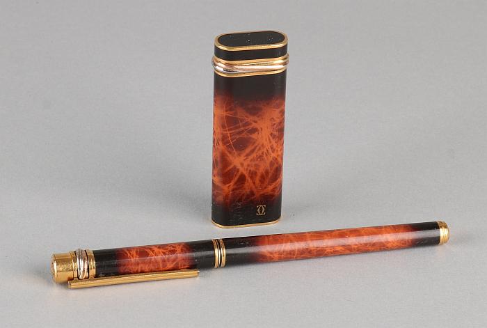Set with a fountain pen and lighter, Must de Cartier, (1 of 1)