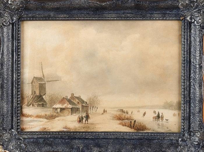 Unclear signed. Dutch School. 19th century. Dutch (1 of 1)