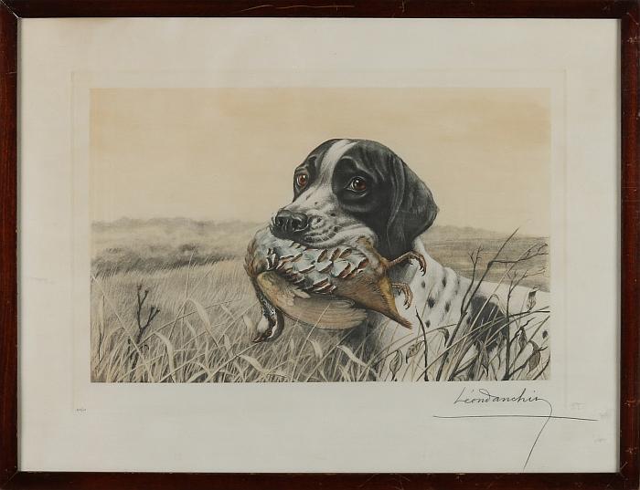 Leon Danchin. 1887 - 1938. Nr. 286/500. Hunting dog (1 of 1)