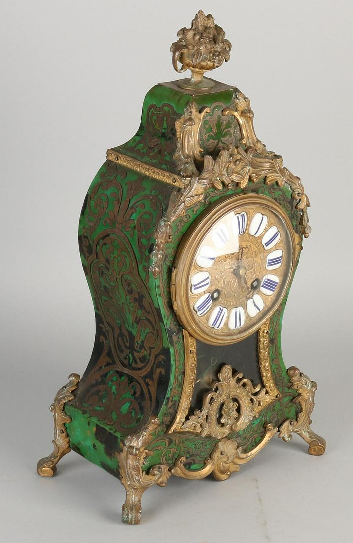 19th Century French boulle table clock with tortoise (1 of 1)